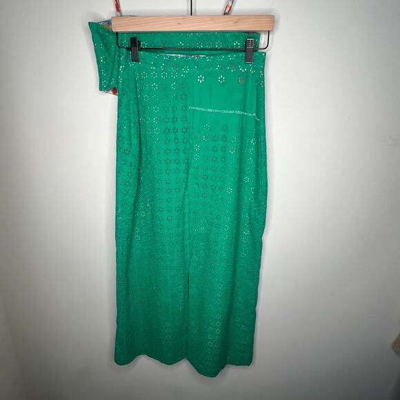 HVN Tender Loving Care Green Eyelet Skirt Matching Set Size 4 - Picture 6 of 9